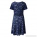 Botrong Dress for Women Formal Lace Flare Sleeve Chiffon Prom Evening Party Bridesmsid Dress Blue B07NBHSDBZ
